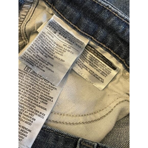 Levis Classic Mid rise Skinny medium wash stretch jeans 33x32 (16M) - Picture 8 of 11